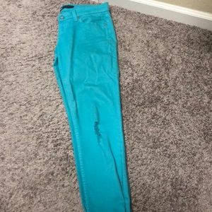 Distressed Levi's jeans